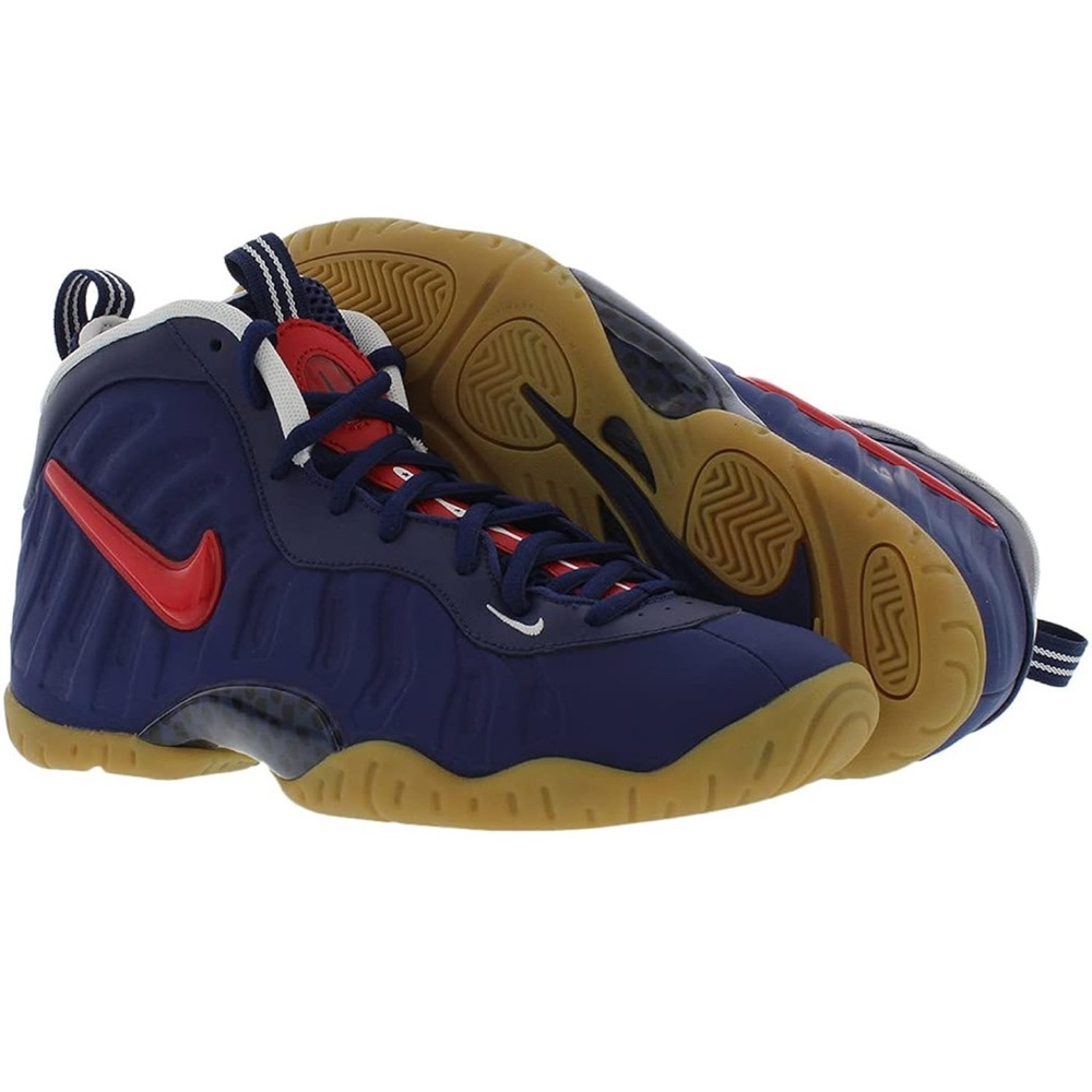 2020 Nike Little Posite One Pros “USA” Boys Size 3Y Navy and White Sneakers